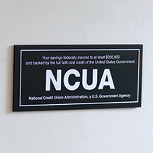 Economical NCUA Wall Sign - 7x3