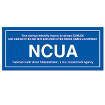 1-Sided NCUA Laminated Decal - 7x3