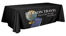 8ft Polyester Table Throw - 4-Sided - Dye-Sub