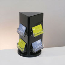 Rotating Business Card Holder, 3-Sided with 6 Pockets