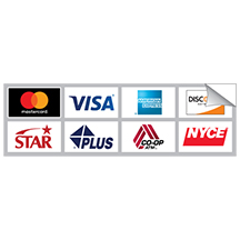 ATM Card Acceptance Heavy Duty Decal - 8 Logos - 4 Rows of 2