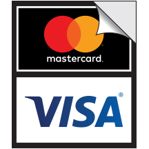 Credit Card Decal  (1-Sided) with 2 Decals, 2-1/2w x 3h