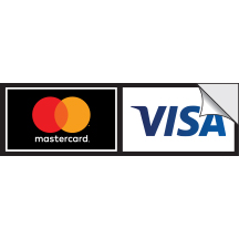 Credit Card Decal with 2 Decals. 5-7/8w x 1-1/2h