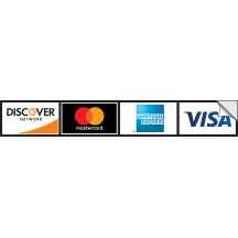 Credit Card Decal (1-Sided) with 4 Decals, 9-3/4w x 1-1/2h