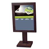 Countertop Pedestal Base Sign Holder with 1in Frame - 8w x 10h