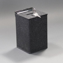 Small Locking Coin Box, 4.5w x 5h x 5d