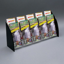 Acrylic Brochure Holder with Arc Sides - 10 Pocket 2-Tier