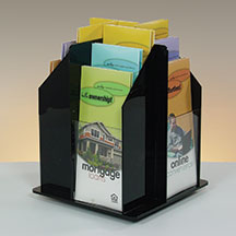 12-pocket rotating literature dispenser for 4w brochures