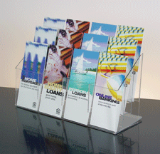 Acrylic Brochure Holder - 12-Pocket 3-Tier