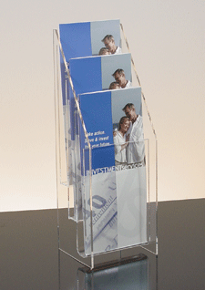 Tiered Literature Holder with Angled Sides - 4w