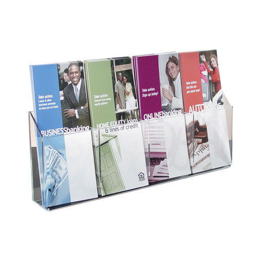 Wall Mount Side-by-Side Literature Holder - 4w