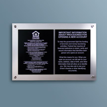 Aluminum Stand-off Wall Display for 2 Acrylic Signs