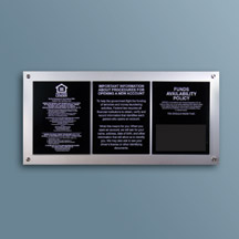 Aluminum Stand-off Wall Display for 3 Acrylic Signs