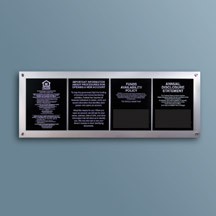 Aluminum Stand-off Wall Display for 4 Acrylic Signs