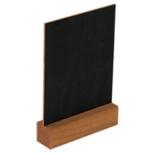 Countertop 2-Sided Chalkboard with Wood Base - 5w x 7h