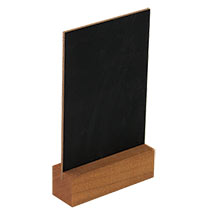 Countertop 2-Sided Chalkboard with Wood Base - 4w x 6h