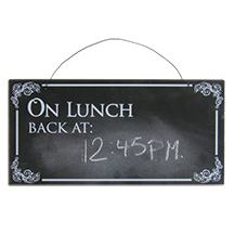 Frameless Chalkboard with Wire Hanger - 12w x 6h