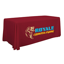 6ft Economy Polyester Table Throw - Full Color Imprint