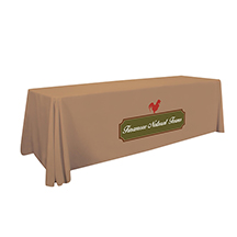 8ft Standard Polyester Table Throw - Full Color Imprint