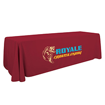 8ft Economy Polyester Table Throw - Full Color Imprint