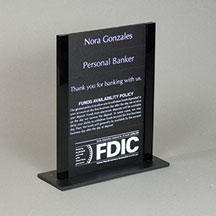 Contemporary Magnetic Teller Counter Display, 1-sided 7w x 11h