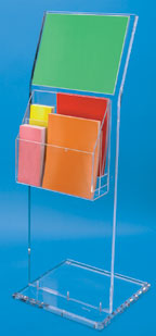 48h Clear Acrylic Slant Back Floor Sign & Literature Holder