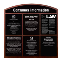 Consumer Information Display for 6 Acrylic Signs