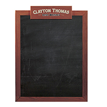 Oak Frame Wall Chalkboard with Header - 18w x 24h