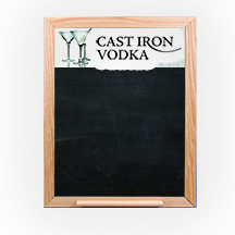 Oak Frame Wall Chalkboard with Tray - 24w x 36h