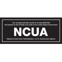 2-Sided NCUA Window Decal