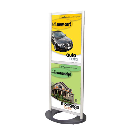 Two Tier Freestanding Sign Holder for 22x28