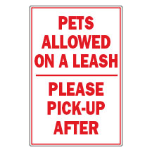 12x18 Pets Allowed Sign