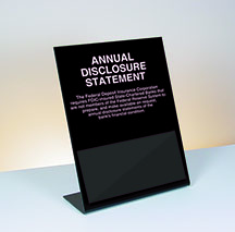 Annual Disclosure Statement - FDIC Banks (Non-Federal Reserve) - Bent Black Acrylic