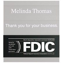 FDIC Sign Insert for Teller Information Displays - 7w x 3h