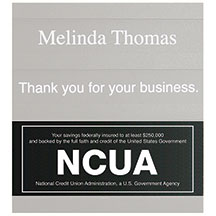 NCUA Sign Insert for Teller Information Display - 7x3