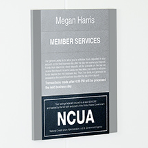 NCUA Magnetic Sign Insert