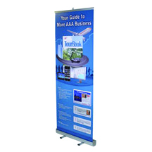 31.5in Value-Line Retractable Banner Stand Kit - Included Banner