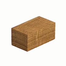 Wood Riser - 2.5 x 1.36 x 1.12 - Oak Grain