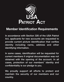 Patriot Act [Member Identification] - Black Acrylic