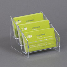 Counter Business Card Holder Tiered, (3) Pockets