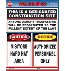 Construction Site Poster - 18w x 24h