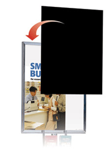 22w x 28h Black Acrylic Backer for Poster Stands