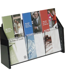 Wall Mount Literature Holder with Angled Sides - 4w