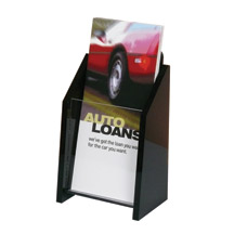 Wall Mount Literature Holder with Angled Sides - 4w