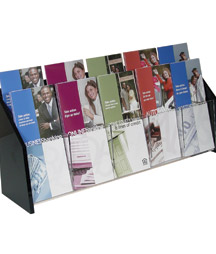 Wall Mount Tiered Literature Holder - 4W