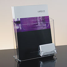 Economical Literature Holder with Business Card Pocket - 8.5w