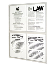 4-Pocket Acrylic Wall Frame for Paper Mandatory Signs