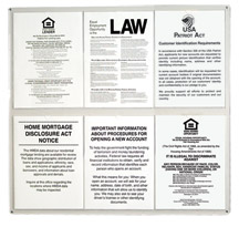 6-Pocket Acrylic Wall Frame for Paper Mandatory Signs