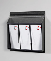 Magnetic Exterior Pamphlet Ticket Dispenser - 3 Pocket