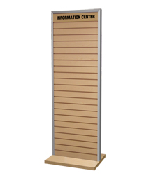 2-Sided Slatwall Kiosk with 2-Headers